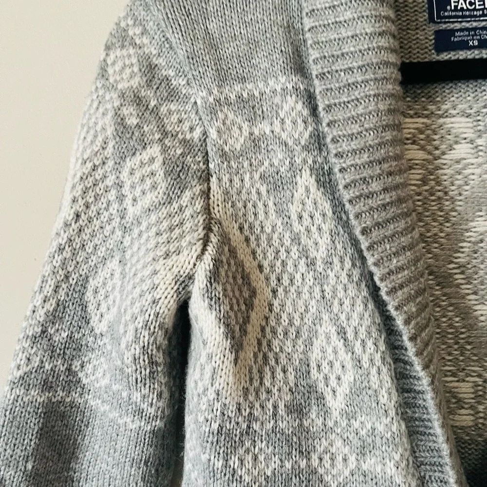 Women's The‎ North Face Wool Blend Front Button Sweater Jacquardigan Cardigan
